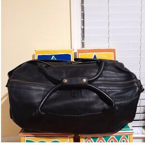 Tecovas XL Black Leather Weekender Duffel Travel  Bag Retails For $625